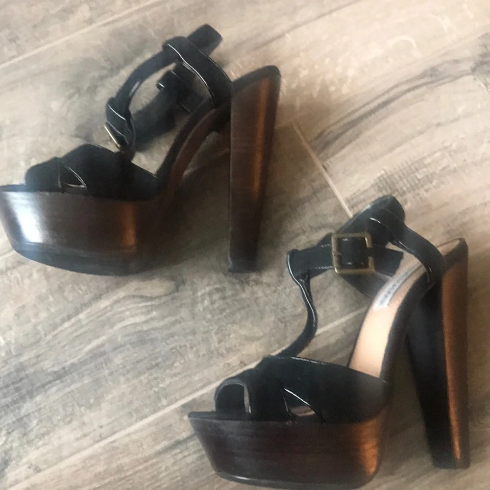 Steve Madden Black Platform High Heel Sandals